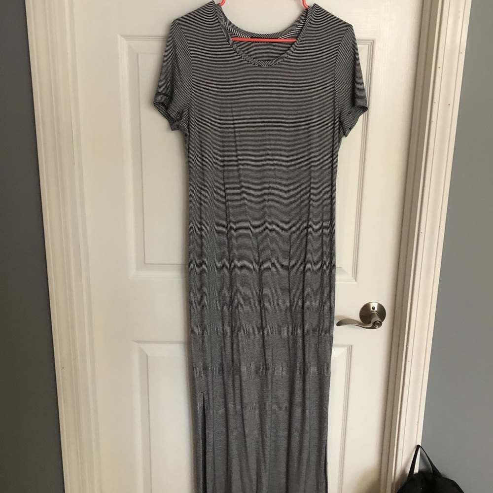 Black and white maxi dress